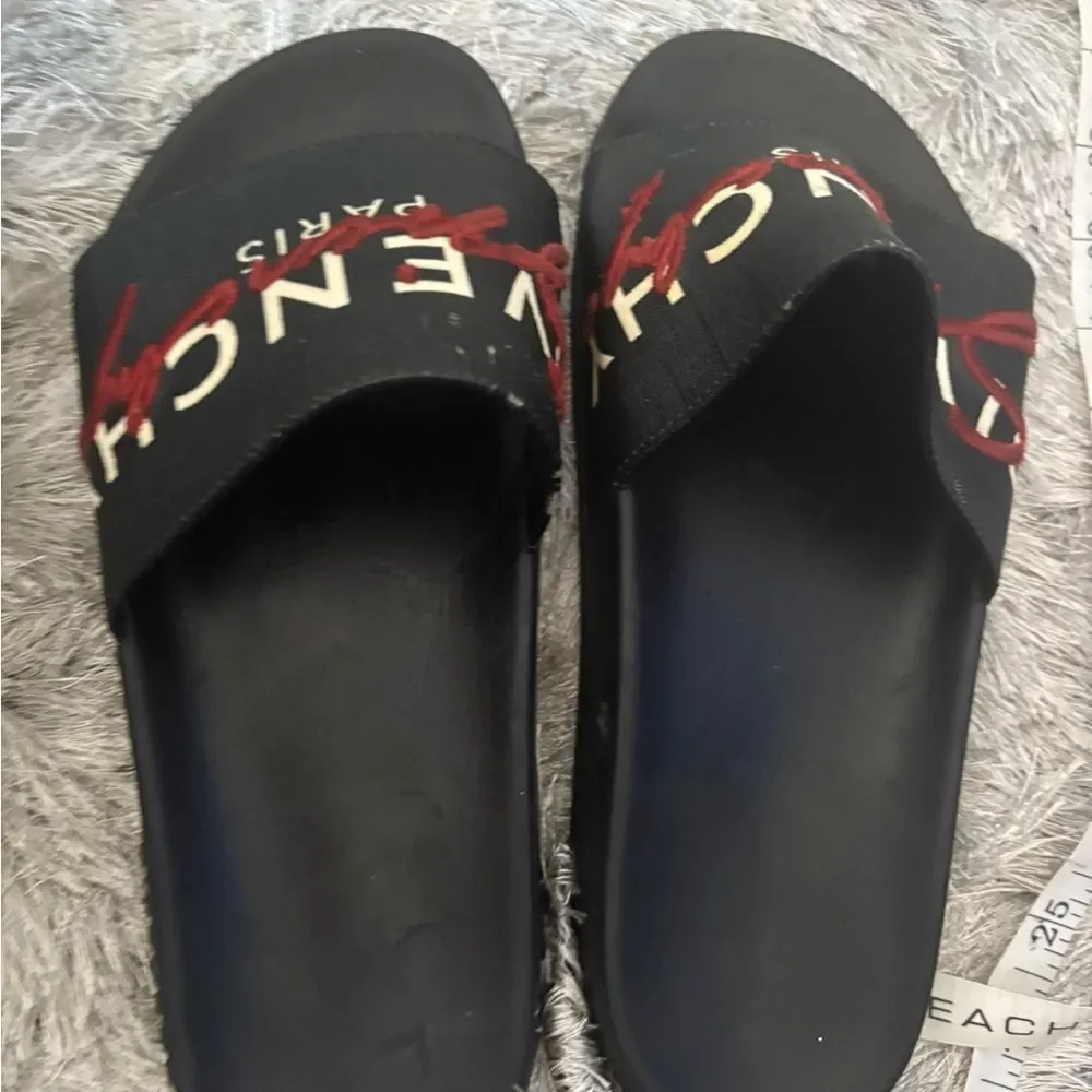 Givenchy logo slides unisex flats pool shoes flip flops slippers